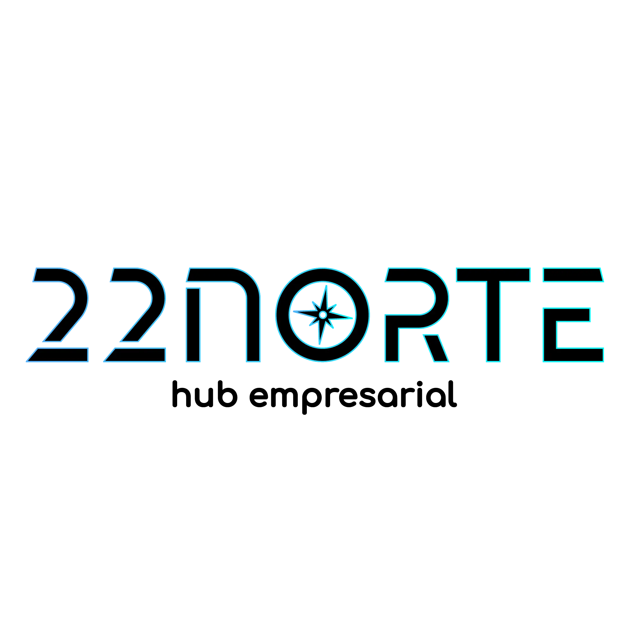 logotipo 22 norte en negro